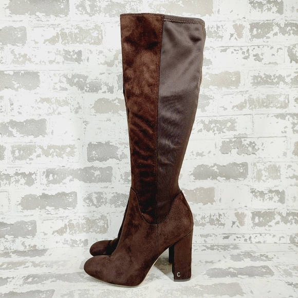 Circus by Sam Edelman Shoes - Circus by Sam Edelman Clarimont Brown Platform Over the Knee Boots V635